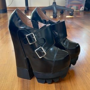 jeffrey campbell mega plat platform shoe size 8.5